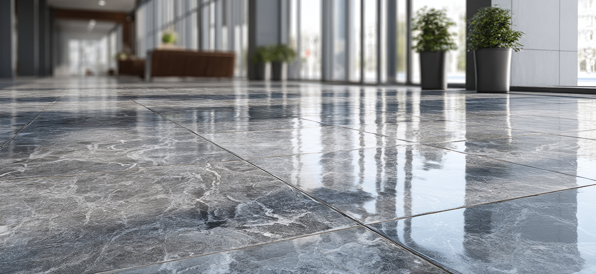 Commercial marble floor